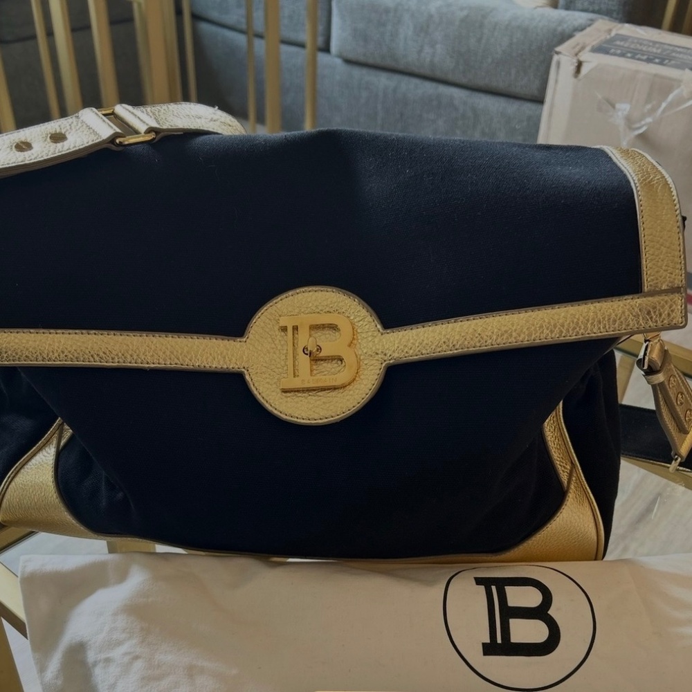 Balmain Black Logo Changing Bag